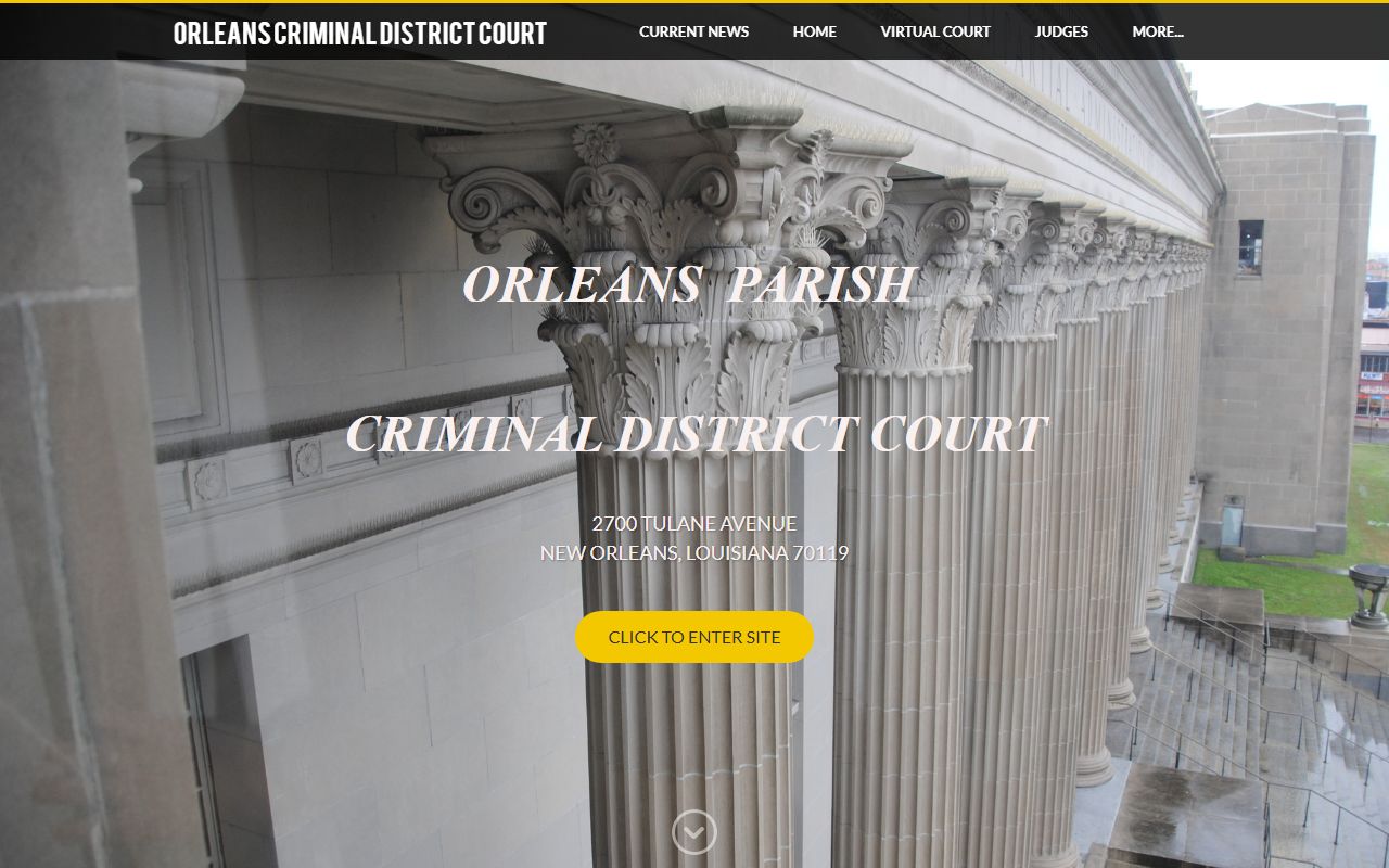 Orleans Criminal Court Clerk website for New Orleans obituary records