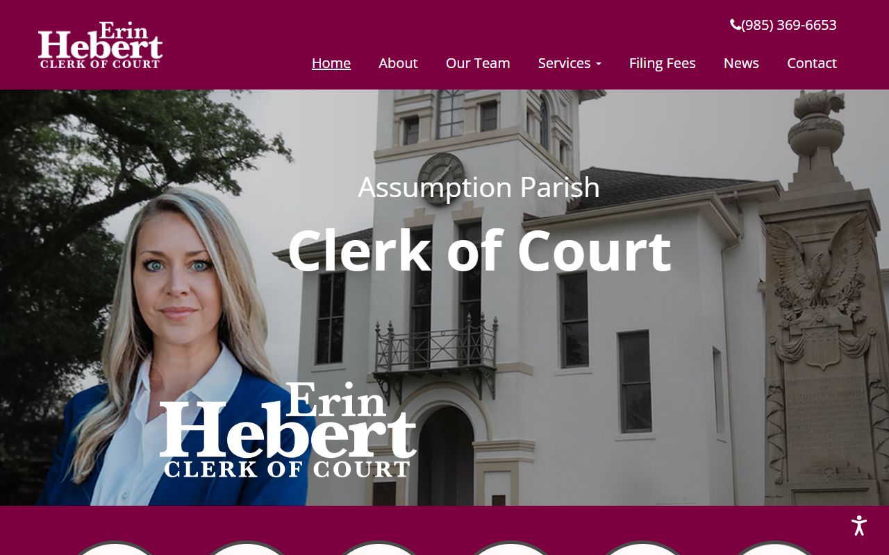 Assumption Parish Clerk of Court website for obituary records