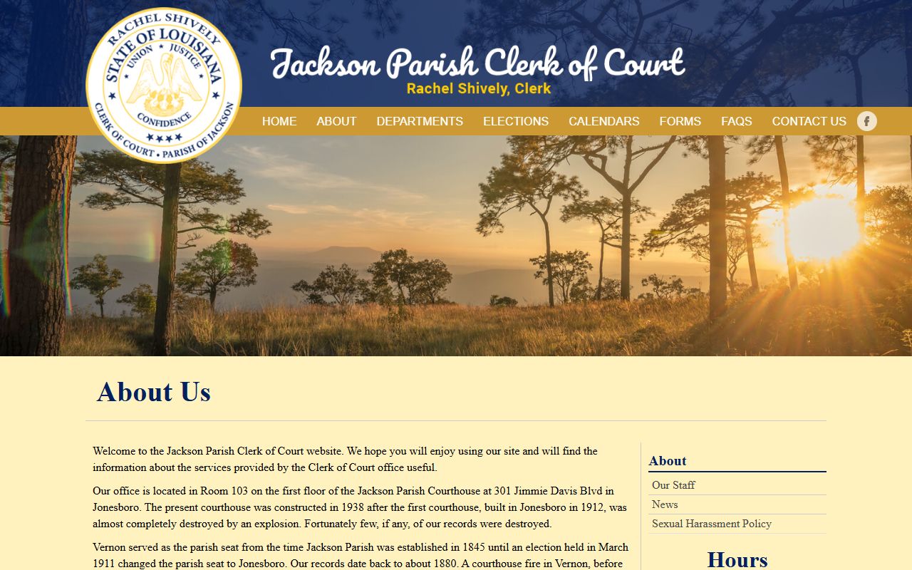 Jackson Parish obituary records - Jackson Parish Clerk about page